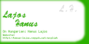 lajos hanus business card